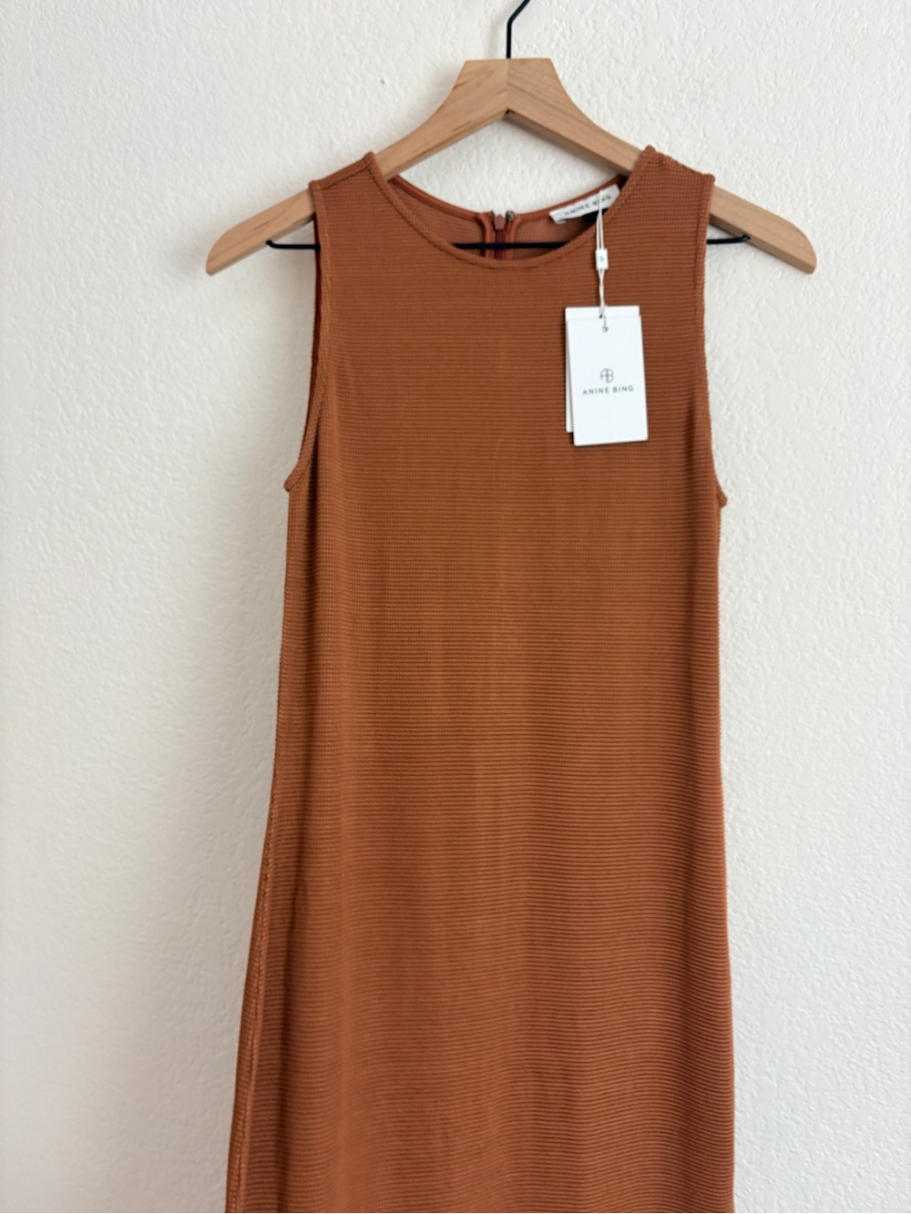 NWT Anine Bing Savannah Waffle Dress in Terra Cotta - Picture 6 of 15